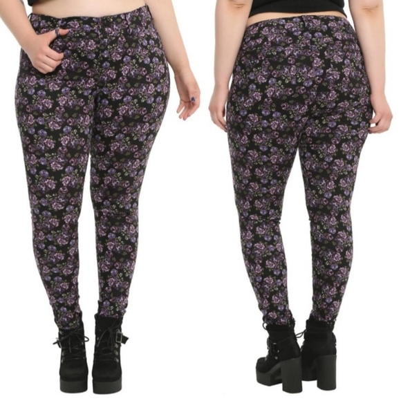 Blackheart Denim - Blackheart Black Floral Skinny Jeans